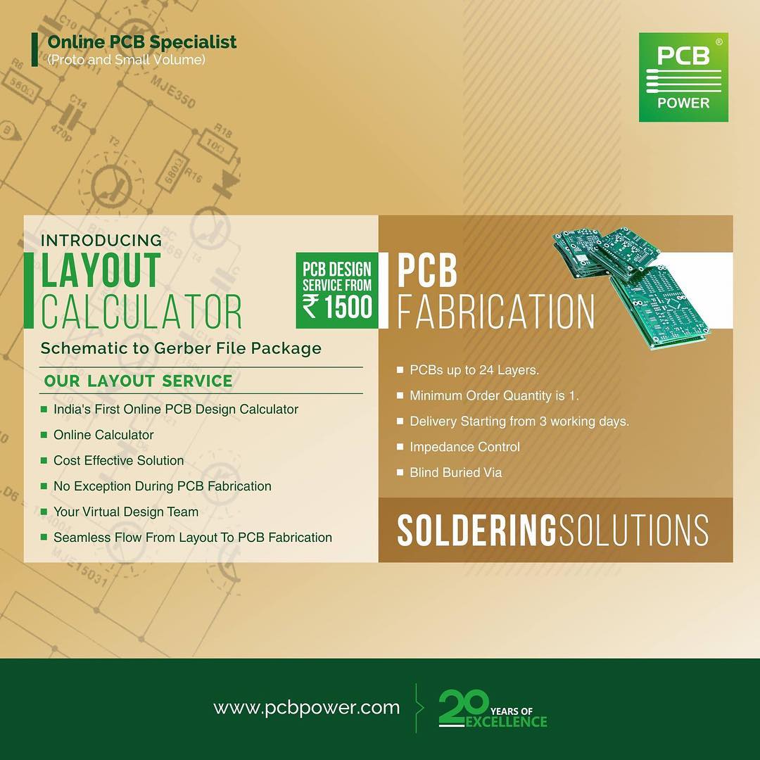Introducing Layout Calculator Schematic to Gerber File Package. Visit: www.pcbpower.com. PCB Design Services starting from 1500/- #PCBPower #MakeinIndia #India #electronics