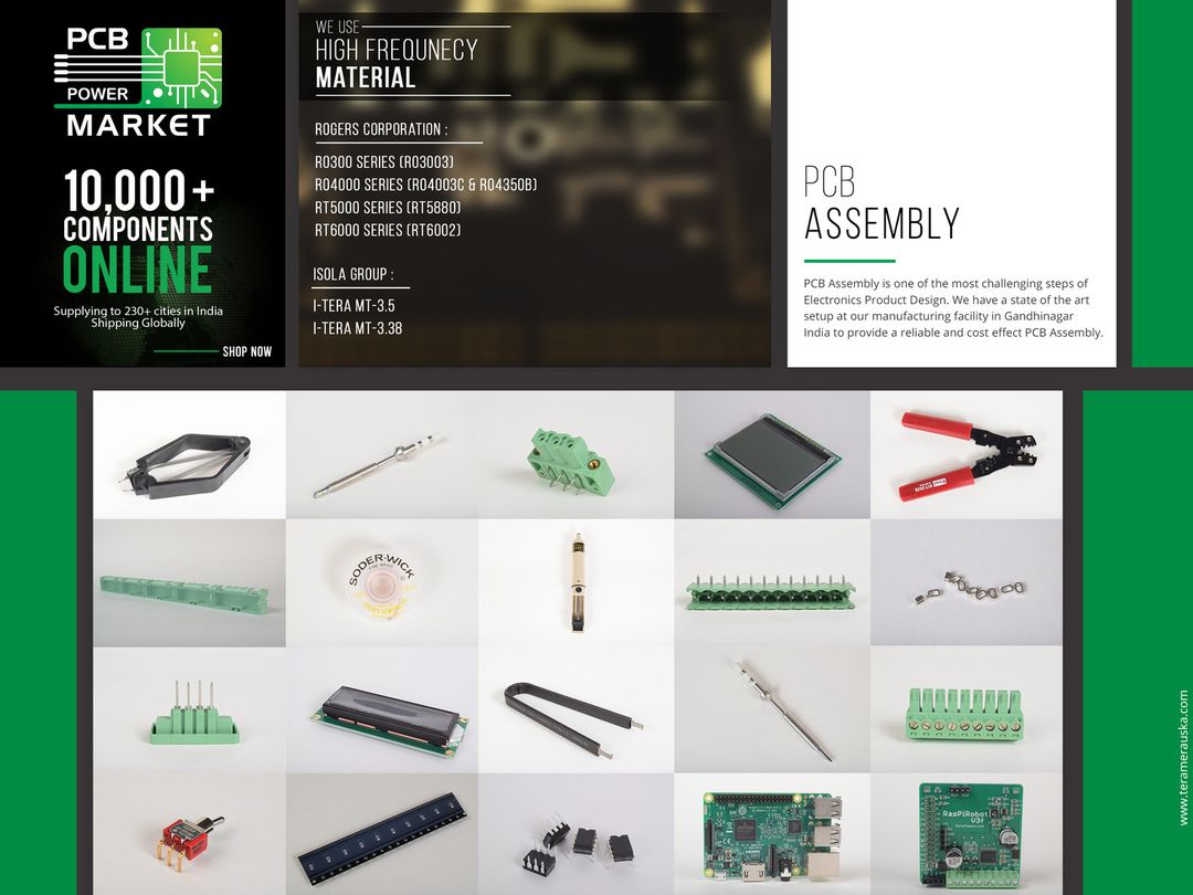 PCB Power: HF Material and PCB Assembly 
10,000+ Components Online #PCBPowerMarket #Components http://www.pcbpower.com
