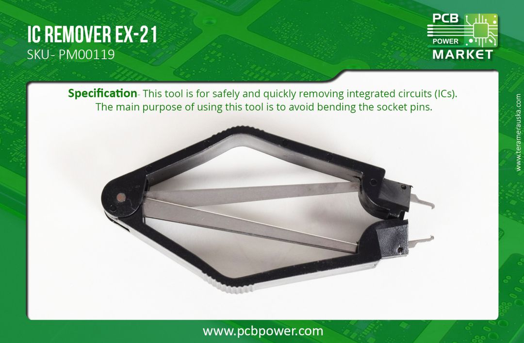 This tool is for safely and quickly removing integrated circuits (ICs). https://goo.gl/sw51mG 
#Market #Online #Ahmedabad #India #PCBPowerMarket #Electronics #Components #IMaRC #IAmdavad #HotelHyattRegency https://goo.gl/FTYoz9
