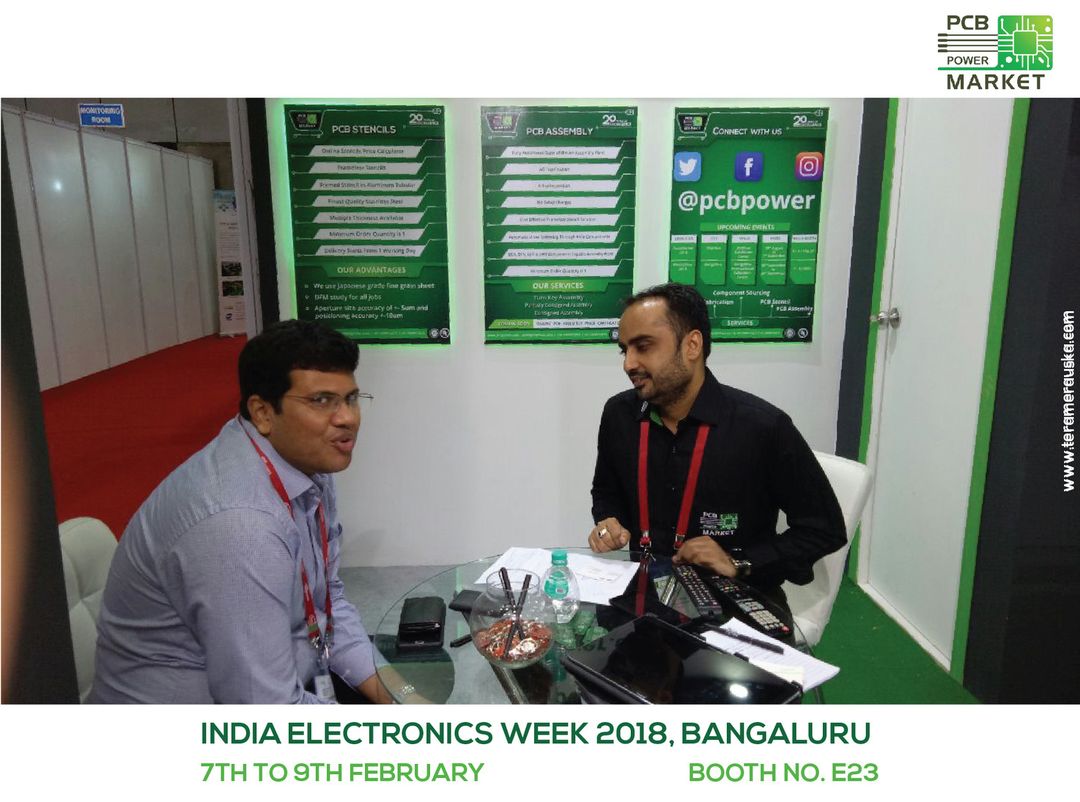 India Electronics Week 2018,
 7th to 9th February,
 Booth No: E23,
 KTPO Trade Center,
 Whitefield Industrial Area, Bangalore. #IndiaElectronicsWeek2018 #ElectronicsExpo #Bangalore #India http://www.pcbpower.com
