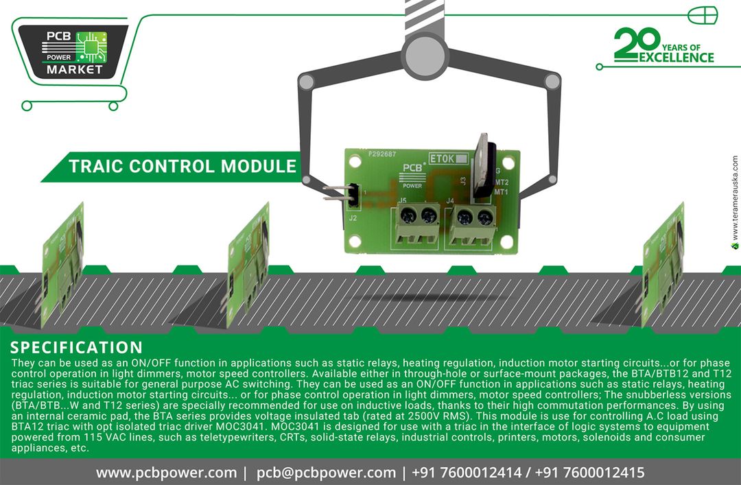 Traic Control Module https://goo.gl/G4PQAx
Designed for high performance full? wave ac control applications where high noise immunity and high commutating di/dt are required.
#TraicControlModule
#PCBFabrication #OnlinePricecalculator #PCBAssembly #TurnKeyAssembly #ConsignedAssembly #PartiallyConsignedAssembly #Electronics #Components #Resistor #RaspberryPi #PCBLayout #IAmdavad
