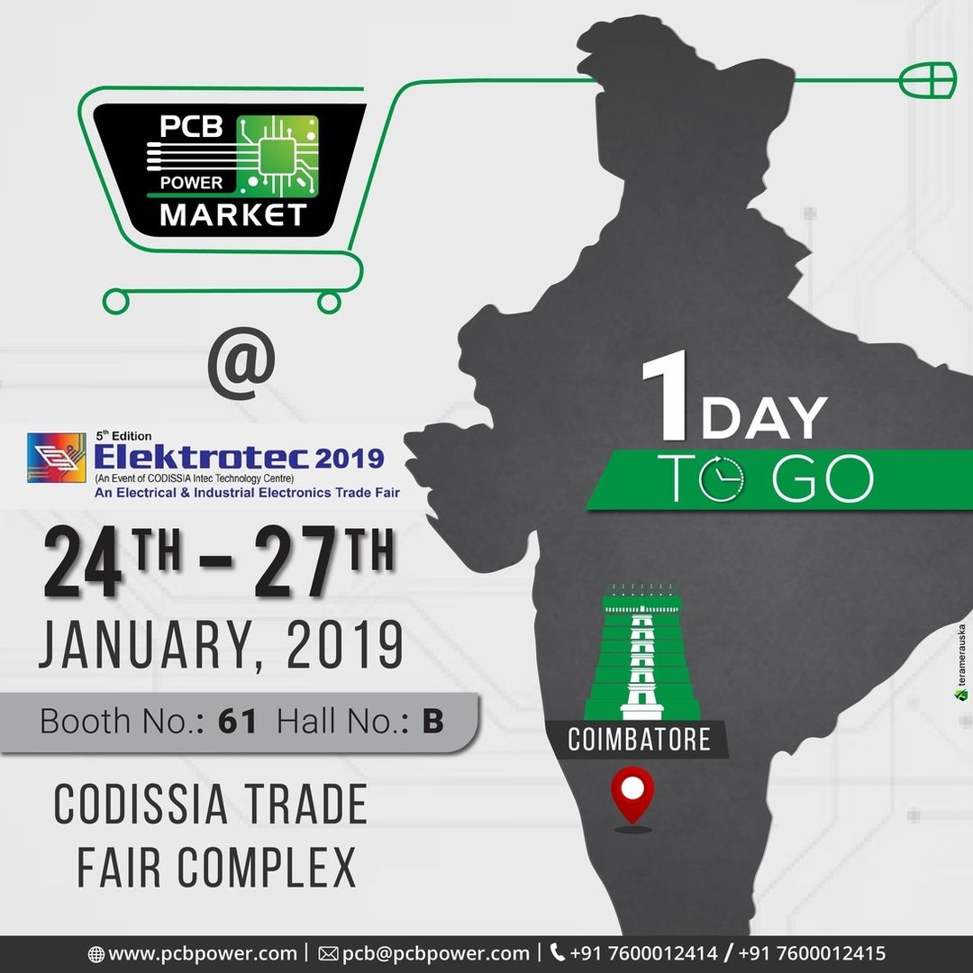 An electrical & industrial electronics trade fair
Elektrotec 2019

1 Day to Go

Booth No.: 61
Hall No.: B

24th to 27th January 2019

https://www.pcbpower.com/

#pcbmanufacturer #pcbassembly #assembly #electronics #components #resistor #pcblayout #pcbfabrication #printedcircuitboard #pcbmanufacturinginindia #pcbfabricationprocess #pcbboardmaterial #pcbonlinecalculator #pcbelectroniccircuitboard #pcbonlinestore #pcbcomponentsourcingmaterial #pcbassemblyprocess #elektrotec