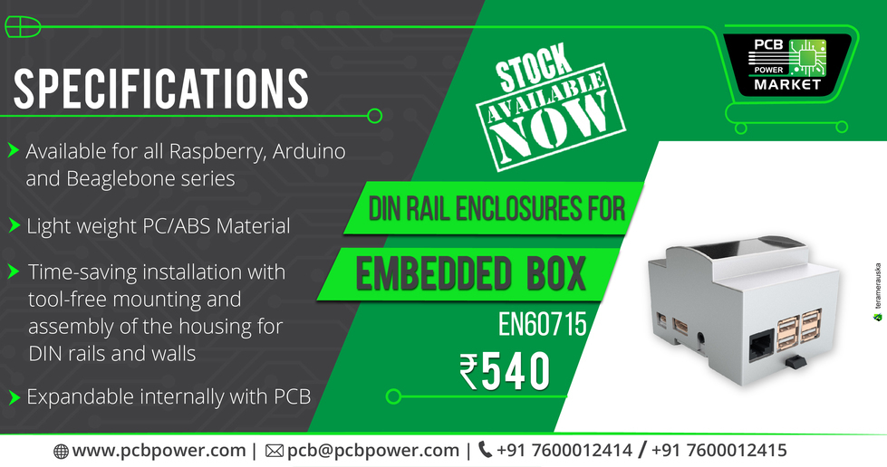 Din rail enclosures for embedded box EN60715
Call us at: +91 7600012414 / +91 7600012415
Now available at 540/- Only

https://www.pcbpower.com/

#components #scienceandenvironment #assembler #booths #manufacturing #powermarkets #resistors #pcbmanufacturer #pcbassembly #assembly #electronics #resistor #pcblayout #pcbfabrication #printedcircuitboard #pcbmanufacturinginindia #pcbfabricationprocess #pcbboardmaterial #pcbonlinecalculator #pcbelectroniccircuitboard #pcbonlinestore #pcbcomponentsourcingmaterial #pcbassemblyprocess #elektrotec
