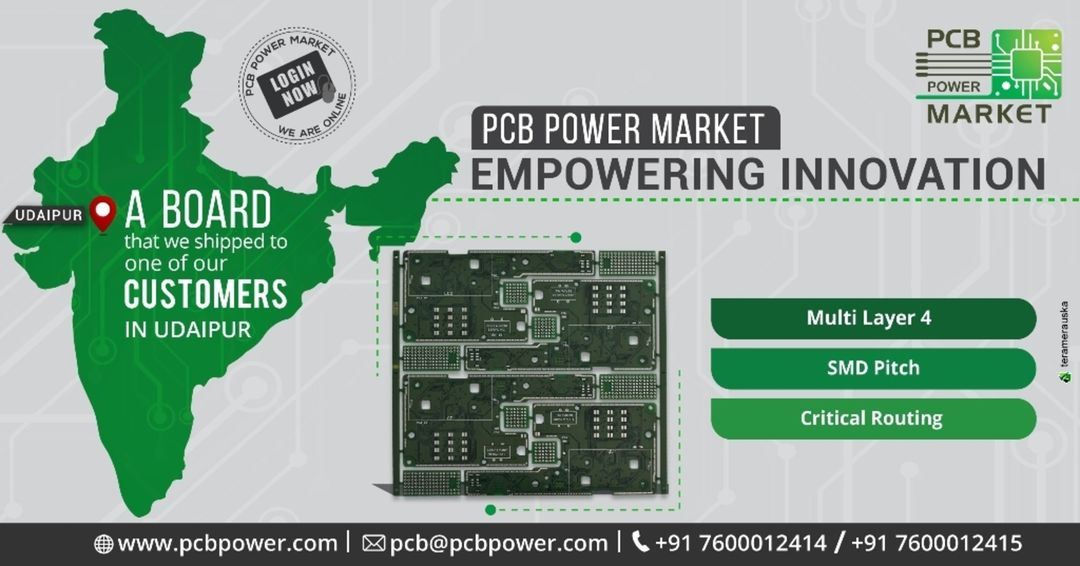 PCB Power Market
A board that we shipped to one of our customers in Udaipur
Login now to shop online: https://www.pcbpower.com/Pcbpower/sign-in

https://www.pcbpower.com

#components #scienceandenvironment #onlineshopping #assembler #booths #manufacturing #powermarkets #resistors #pcbmanufacturer #pcbassembly #assembly #electronics #resistor #pcblayout #pcbfabrication #printedcircuitboard #pcbmanufacturinginindia #pcbfabricationprocess #pcbboardmaterial #pcbonlinecalculator #pcbelectroniccircuitboard #pcbonlinestore #pcbassemblyprocess #elektrotec