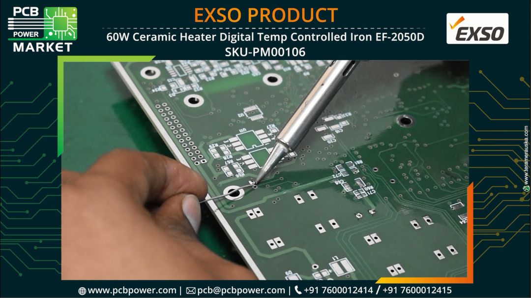 Product Experience of Soldering Iron - PCB Power Market

60W Ceramic Heater Digital Temp Controlled Iron EF-2050D
SKU-PM00106

https://youtu.be/myczq7zw0U4

Get your Soldering Iron today!

Stock Available Order Now! Only ₹ 4629/- https://www.pcbpower.com/single-product/209-temp-controlled-iron-ef-2050d

Specifications
- It's easy to move.
- Safe with ceramic heater and 3-core grounding wire.
- Voltage 200W 60Hz.
- Power consumption 50W.
- Temperature Temp 200-500 ° C (392-932 ° F).
- Total length of 240 mm.
- Weight 186g

Visit website: https://pcbpower.com
Email: pcb@pcbpower.com | Call: +91-7600012414, 15

#components #soldering #solderingiron #onlineshopping
