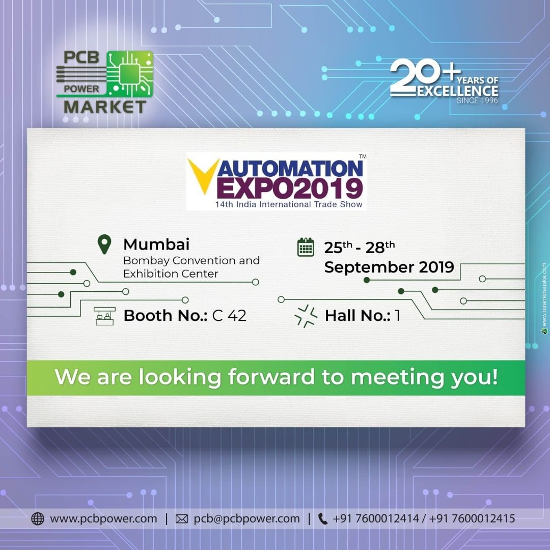 PCB Power Market Welcomes you to Automation Expo 2019, Mumbai

Meet Us:
Booth No: C42
Hall No: 1
Bombay Convention and Exhibition Center, Mumbai

Facebook Event: https://www.facebook.com/events/606164213244051/

More info:
PCB Power Market
Visit website: https://www.pcbpower.com
Email: pcb@pcbpower.com | Call: +91-7600012414, 15

#pcbpowermarket #automationexpo2019 #bePCBwise #onlinepcb