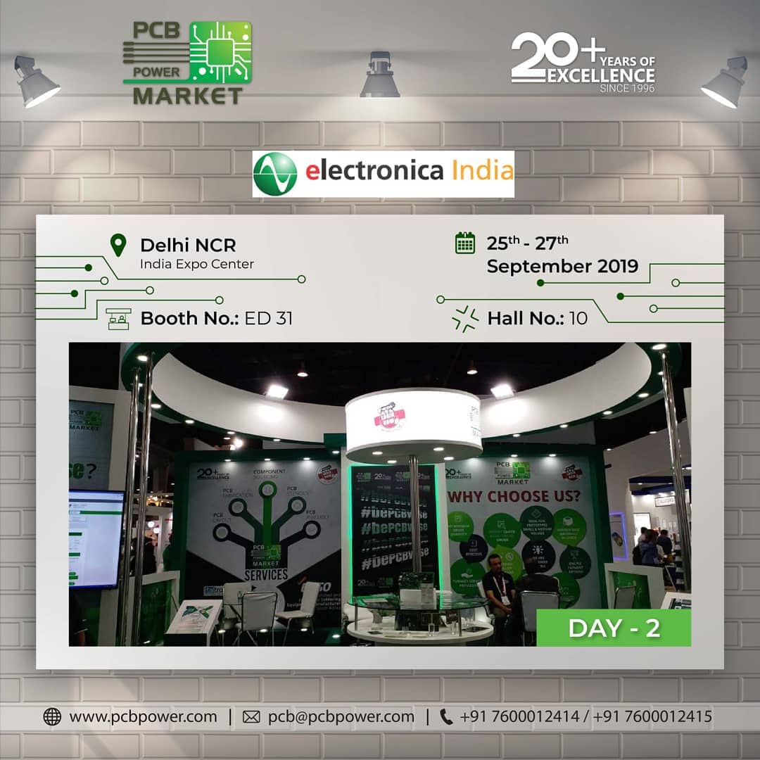 Day - 2 @ Electronica India, Delhi

PCB Power Market
Booth No: ED 31
Hall No: 10
Delhi NCR, India Expo Center

Facebook Event: https://www.facebook.com/events/496477227584891/

More info:
Order You PCB:
Visit website: https://www.pcbpower.com/Pcbpower/sign-in
Email: pcb@pcbpower.com | Call: +91-7600012414, 15

#pcbpowermarket #ElectronicaIndia #bePCBwise #networking #electronicaindia2019