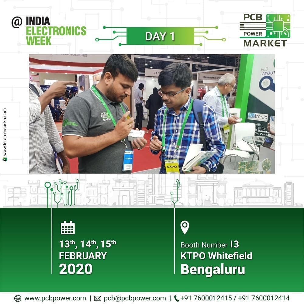 India Electronics Week Day 1 Highlights.

Come and visit us at Booth No I3. KTPO, Whitefield, Bengaluru

#pcbpowermarket #Bengaluru #iew #bePCBwise #KTPO #pcboards #indiaelectronicsweek #iotshow #pcbassembly #iew2020
