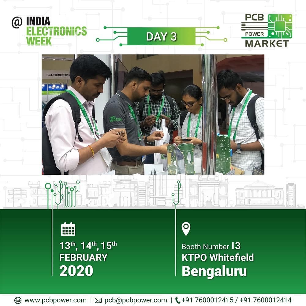 PCB power market is overwhelmed with the responses to its smart PCB assembly services & top-notch electronic components at the #IndiaElectronicsWeek – 2020.

#iew #pcbassembly #pcboards #bePCBwise #pcbpowermarket #iotshow #KTPO #Bengaluru