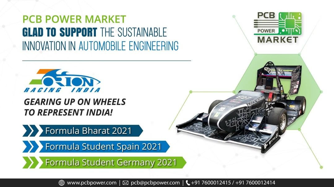 We are proud to be part of representing India in Formula Bharat 2021, Formula student Spain 2021, and Formula student Germany 2021 and are here to support your sustainable innovations in automobile engineering. Let's make it a dream come true project!

https://www.pcbpower.com/Pcbpower/sign-in

#MakeInIndia #SupportMakeInIndia #pcbmanufacturers #electronics #pcbelectronics #pcbdesigners #PCBPowerMarket #pcbassembly #pcbmanufacturing #pcbdesign #pcb #printedcircuitboard #electricalengineering #electronicsengineering #pcblayout #ceramicpcb #pcbsoldering #LocalKoVocal #BeVocalForLocal #bePCBwise