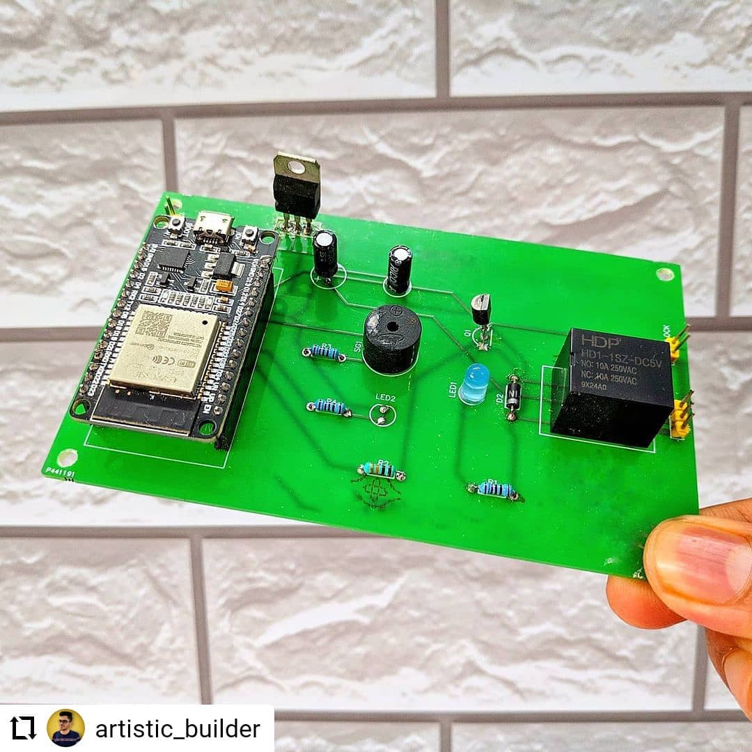 Repost • @artistic_builder

This is custom PCB board made by me!
It has ESP32 connected with Relay, which can be used in multiple automation projects! Moreover it converts 12V output into 5v!

I designed this pcb with easy eda software which is free!

I used the service of @pcbpower which is an Indian pcb company and I got really satisfied results with pcb!

If you like it follow @artistic_builder for more projects ideas and electronics! 😁

If you have any query, just DM me!
.....................................

#easyeda #diy #custom #pcb
#customised #esp32 #electronic #relay #circuittraining #electroniccircuit #7805 #automation #homeautomationsystem #free #pcbpower #youtube #custompcb
#project #intresting #electronicslovers #arduinorobot #electon #trend #latest #pcbboard