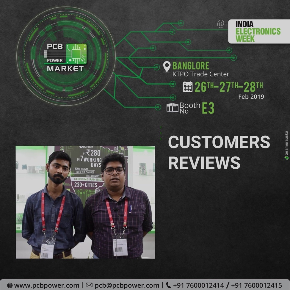 PCB Power Market Testimonial, Feedback & Appreciation

Mr. Rohan Dey & Sourav Gupta
Iquester Solutions LLP

https://www.pcbpower.com/

#pcbmanufacturer #pcbassembly #assembly #electronics #components #resistor #pcblayout #pcbfabrication #printedcircuitboard #event #IndiaElectronicsWeek #booth #testimonial #feedback #review #testimonialcustomer #appreciation